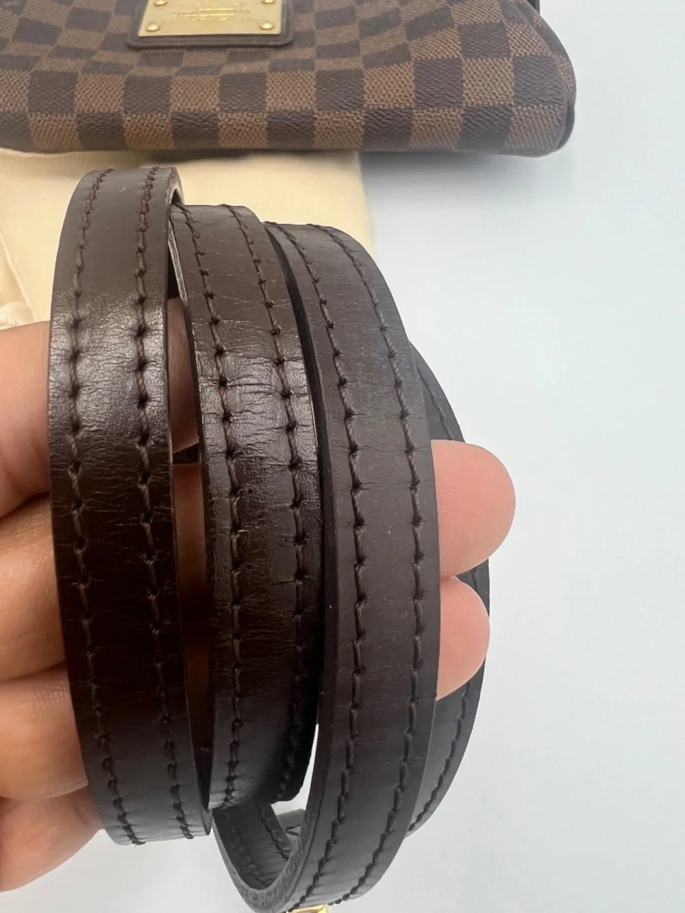 LV Damier Ebene Eva Clutch